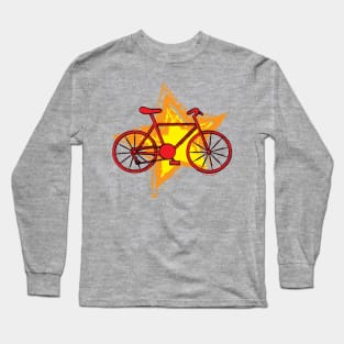 Red Bike Star Long Sleeve T-Shirt